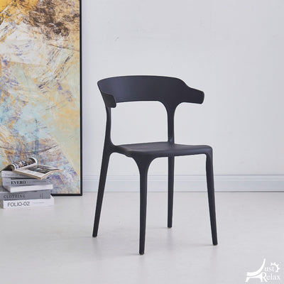 10 of 20:Chaises de salle à manger empilables en plastique Just Relax Jasper pour piscine, intérieur/extérieur, lot de 4 