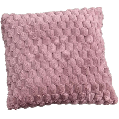 1 of 6:EClair Honeycomb Faux Fur Decorative Throw Pillow, 20x20 Inches 
