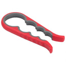 3 of 6:Ouvre-bocal multifonction en plastique Home Basics, rouge 