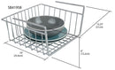 6 of 6:Home Basics Small Under Shelf Vinyl Coated Steel Basket, Silver 