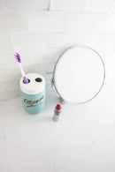 5 of 7:Miroir cosmétique portable double face Home Basics pour table et comptoir, chromé 