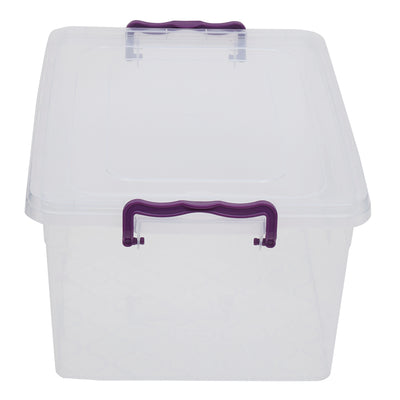 2 of 5:Home Basics 15 Lt Storage Box with Locking Lid, Clear 