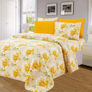 4 of 4:PREMIUS Mariegold Wrinkle-Free Microfiber Sheet Set, Yellow 