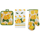 4 of 15:PREMIUS 3 Piece Printed Kitchen Linen Set, 1 Cotton Towel, 1 Pot Holder, 1 Oven Mitt 