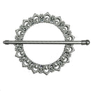 1 of 1:Crown Decorative One Pair Window Curtain Tieback, Silver 