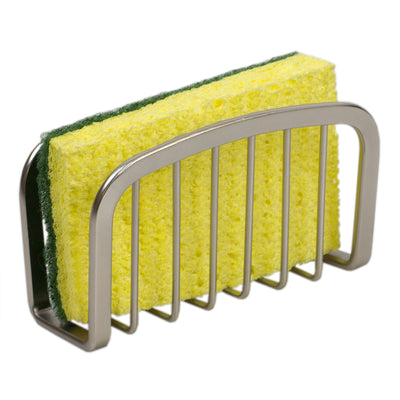 2 of 10:Porte-éponge Home Basics avec ventouses, nickel satiné 