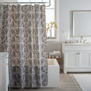 2 of 3:Bath Bliss Abstract Design PEVA Shower Curtain in Black & White 