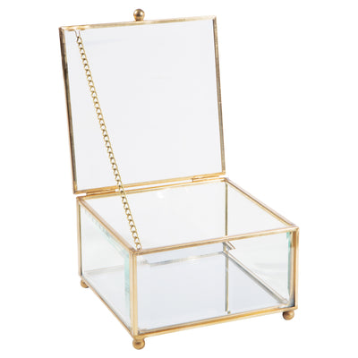 2 of 4:Home Details Vintage Mirrored Bottom Keepsake Box in Gold 