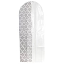 1 of 4:Home Basics Arabesque Non-Woven Dress Bag with Clear Window, White 