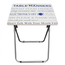 2 of 4:Home Basics Mind your Manners Multi-Purpose Foldable TV Tray Table, White 