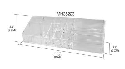 4 of 5:Home Basics Deluxe Make up Palette Cosmetic Organizer, Clear 