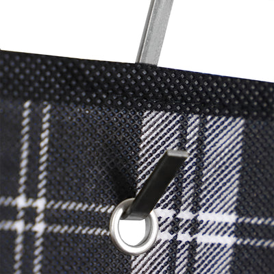 3 of 4:Range-chaussures de porte non tissé à 20 compartiments Home Basics Plaid, noir 