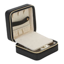 4 of 4:Ruby+Cash Mini Faux Leather Zippered Travel Jewelry Organizer Box in Black 
