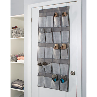 3 of 4:Simplify 20-Pocket  Shoe Organizer in Heather Grey 
