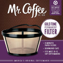 2 of 2:Mr Coffee Basket-Style Gold Tone Filtro de café reutilizable, 12 tazas 