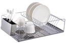 1 of 3:Home Basics Escurreplatos de acero cromado con bandeja 