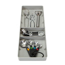 1 of 3:Detalles de la cocina Organizador de cajones ajustable en gris 