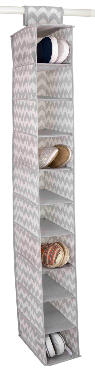 1 of 2:Home Basics Chevron Organizador de armario de 10 estantes 