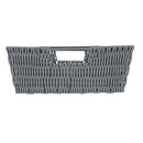 2 of 4:Simplify Shelf Storage Rattan Tote Basket in Charcoal 