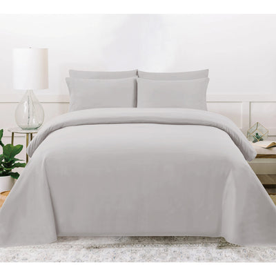14 of 20:PREMIUS 4-6 Piece Solid Microfiber Wrinkle-Free Sheet Set 