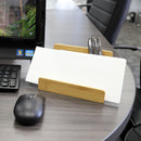 4 of 4:Organiseur de bureau en bambou à 4 compartiments Home Basics, naturel 