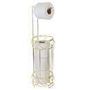 1 of 12:Home Basics Prism Freestanding Dispensing Toilet Paper Holder, Gold 