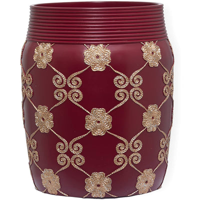 6 of 9:Elegant Rose Complete Bath Ensemble Decor Set, Burgundy, All Sold Separately 