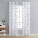 2 of 2:Allie 2-Pack Sheer Grommet Window Panel, 74x84 Inches 
