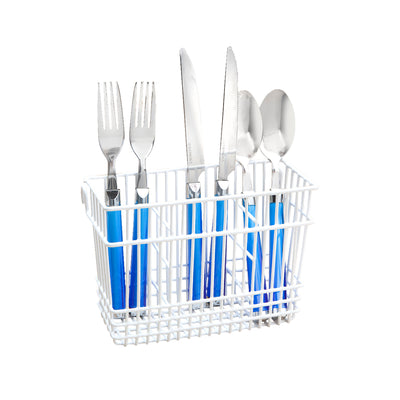 1 of 2:Detalles de cocina Cesto para cubiertos en blanco 