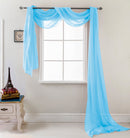 9 of 18:Celine Elegant Sheer Voile Window Scarf, 55x216 Inches 