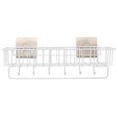 3 of 4:Home Basics Wall Mounted 6 Hook Vinyl Coated Key Rack with Basket, White 