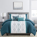 4 of 4:Jenny 5 Piece Luxurious Embroidered Comforter Set 