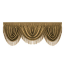 3 of 7:Bellissimo Crushed Satin Rod Pocket Panel And Waterfall Valance Window Treatments 