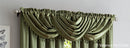 2 of 4:Bridget Crushed Satin Rod Pocket Panel and Waterfall Valance Window Treatments, Sage 