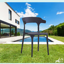 7 of 20:Chaises de salle à manger empilables en plastique Just Relax Jasper pour piscine, intérieur/extérieur, lot de 4 