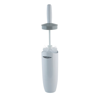 4 of 4:Bath Bliss Contour Toilet Brush and Holder in White 