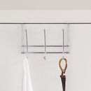 2 of 3:Home Basics Chrome Plated Steel Over the Door 3-Hook Hanging Rack 
