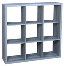 2 of 6:Home Basics 9 Open Cube Organizing Wood Storage Shelf, Grey 
