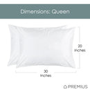 11 of 12:Paquete de 2 protectores de almohada impermeables con cremallera Premius, blanco 