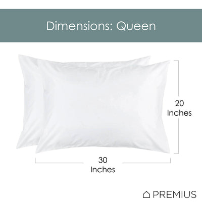 11 of 12:Paquete de 2 protectores de almohada impermeables con cremallera Premius, blanco 
