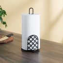 5 of 6:Home Basics Lattice Collection Paper Towel Holder, Black 