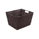 1 of 4:Simplify Large Rattan Storage Tote Basket in Chocolate 