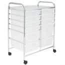 1 of 4:Carrito de almacenamiento Home Basics con 12 cajones, color blanco 