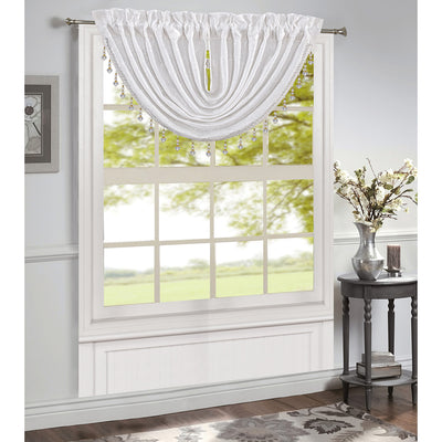 19 of 19:Margie Jacquard Rod Pocket Window Panel and Valance Treatment, All Sold Separately 