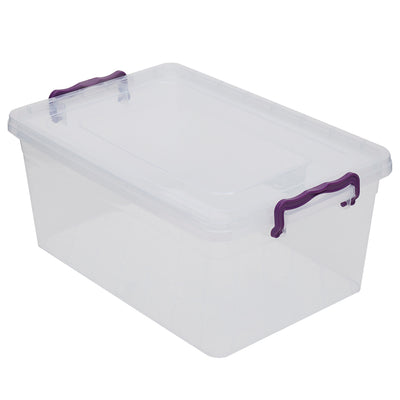1 of 5:Home Basics 15 Lt Storage Box with Locking Lid, Clear 