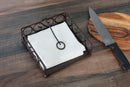5 of 5:Home Basics Scroll Collection Servilletero plano de acero, bronce 