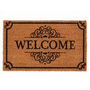 1 of 6:Achim Welcome Printed Coir Doormat, Brown-Black, 18x30 Inches 