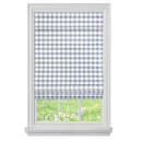 2 of 27:Cortina de ventana romana inalámbrica con cuadros de búfalo 