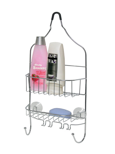 2 of 2:Étagère de douche Bath Bliss à tête profilée en chrome 