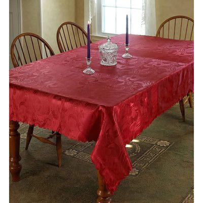 1 of 16:European Rose Jacquard Design Tablecloth 